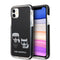 Karl Lagerfeld iPhone 11 Kılıf Kenarları Siyah Silikon K&C Dizayn Telefon Kılıfı