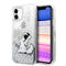 Karl Lagerfeld iPhone 11 Kılıf Sıvılı Simli Choupette Fun Dizayn Kapak