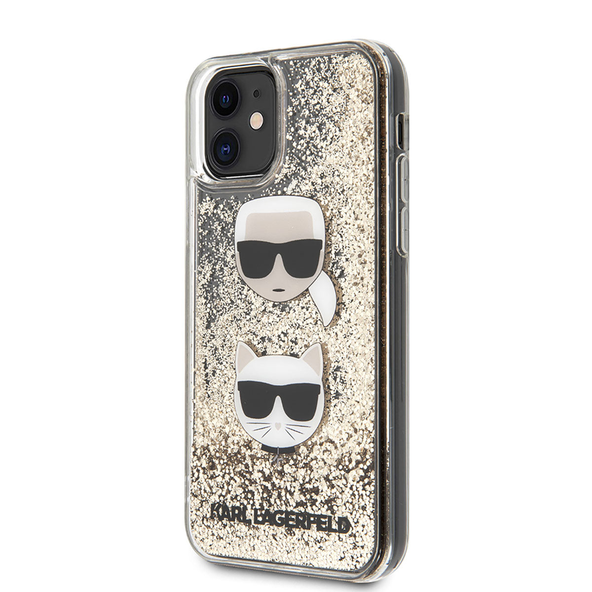 Karl Lagerfeld iPhone 11 Sıvılı Simli K&C Head Dizayn Telefon Kılıfı