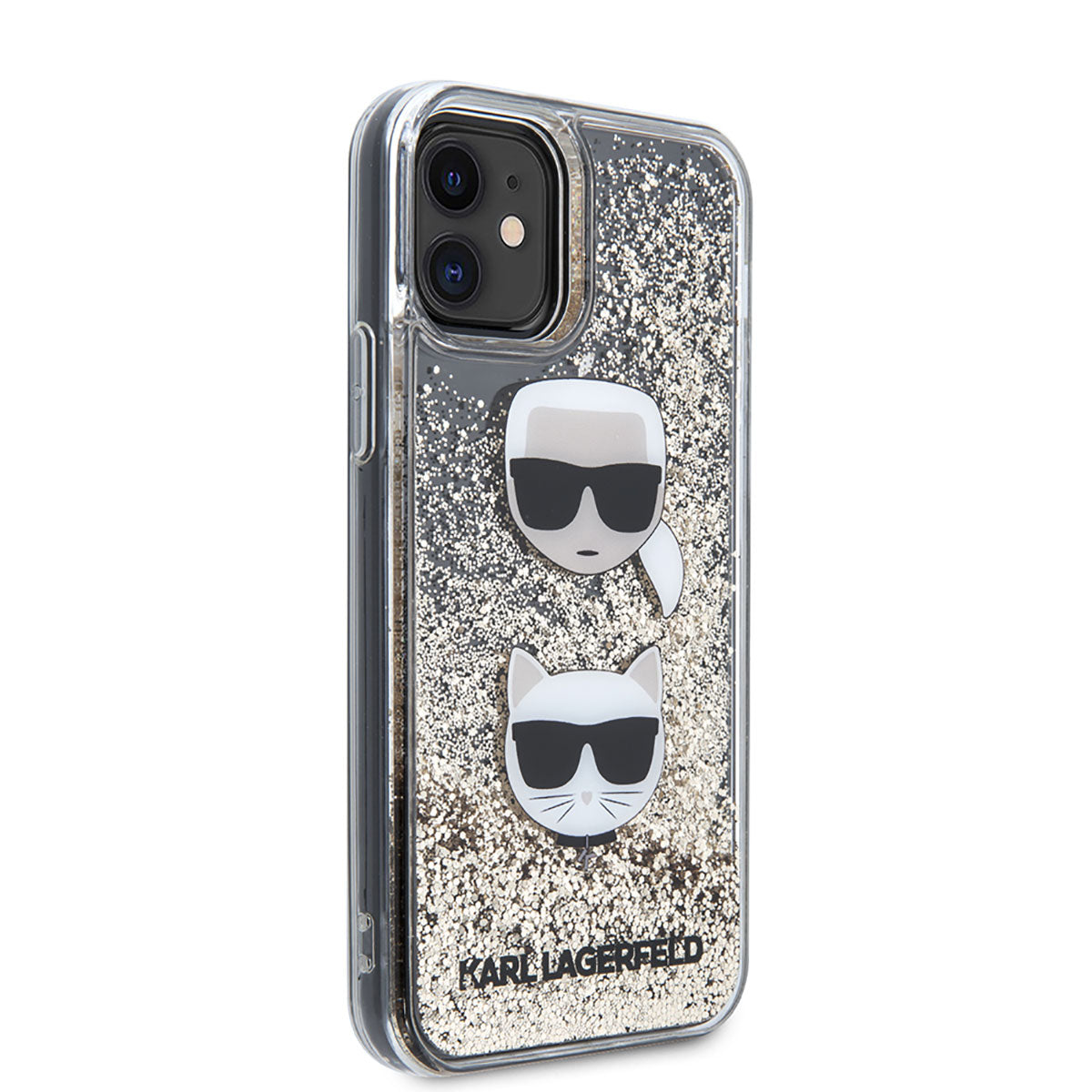 Karl Lagerfeld iPhone 11 Sıvılı Simli K&C Head Dizayn Telefon Kılıfı