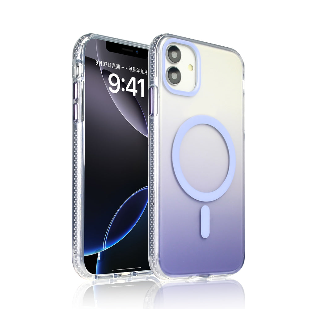 Cepax iPhone 11 M-safe Şarj Özellikli Transparan Renk Geçişli Toros Kılıf