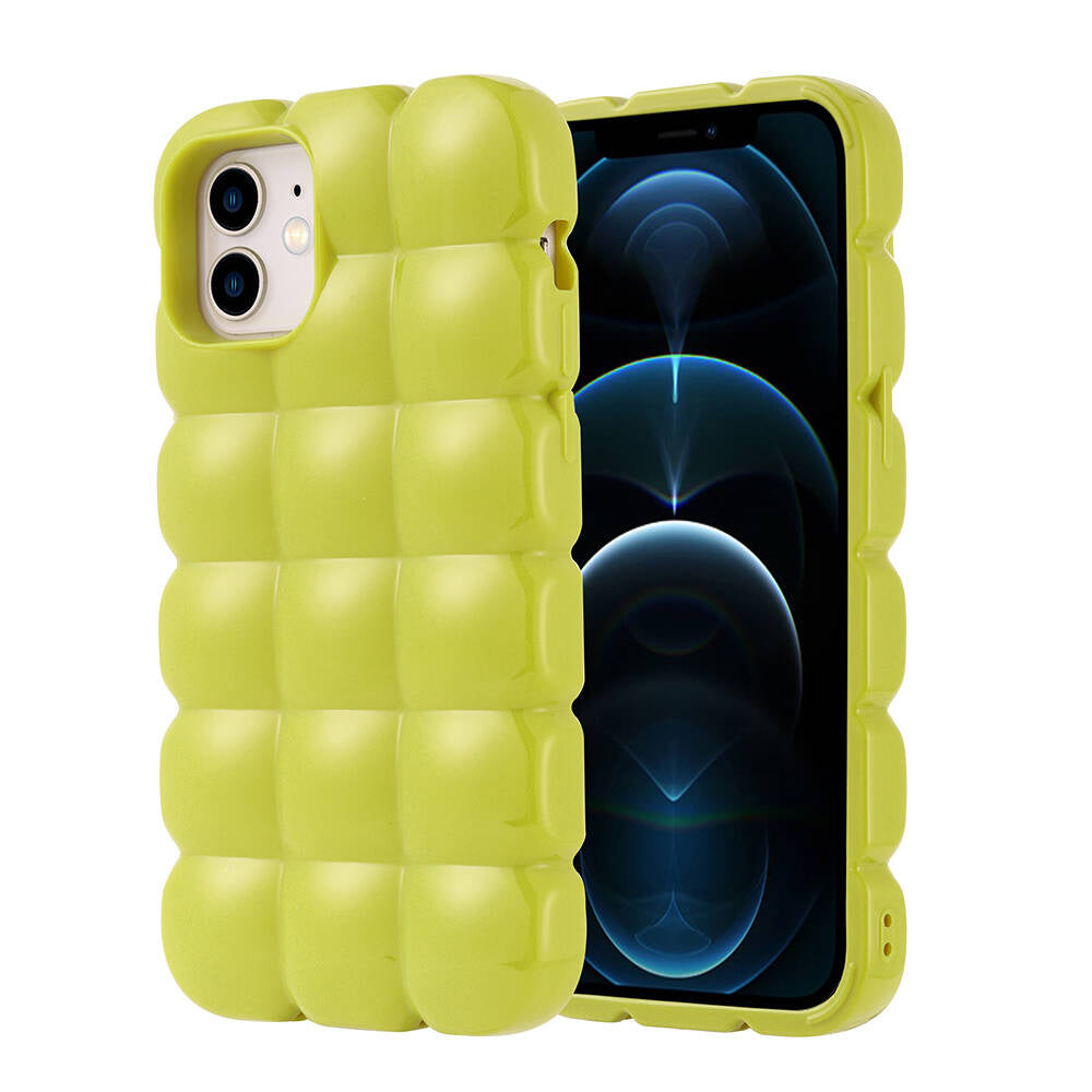 Cepax iPhone 12 Parlak Esnek Silikon Dom Dom Kılıf