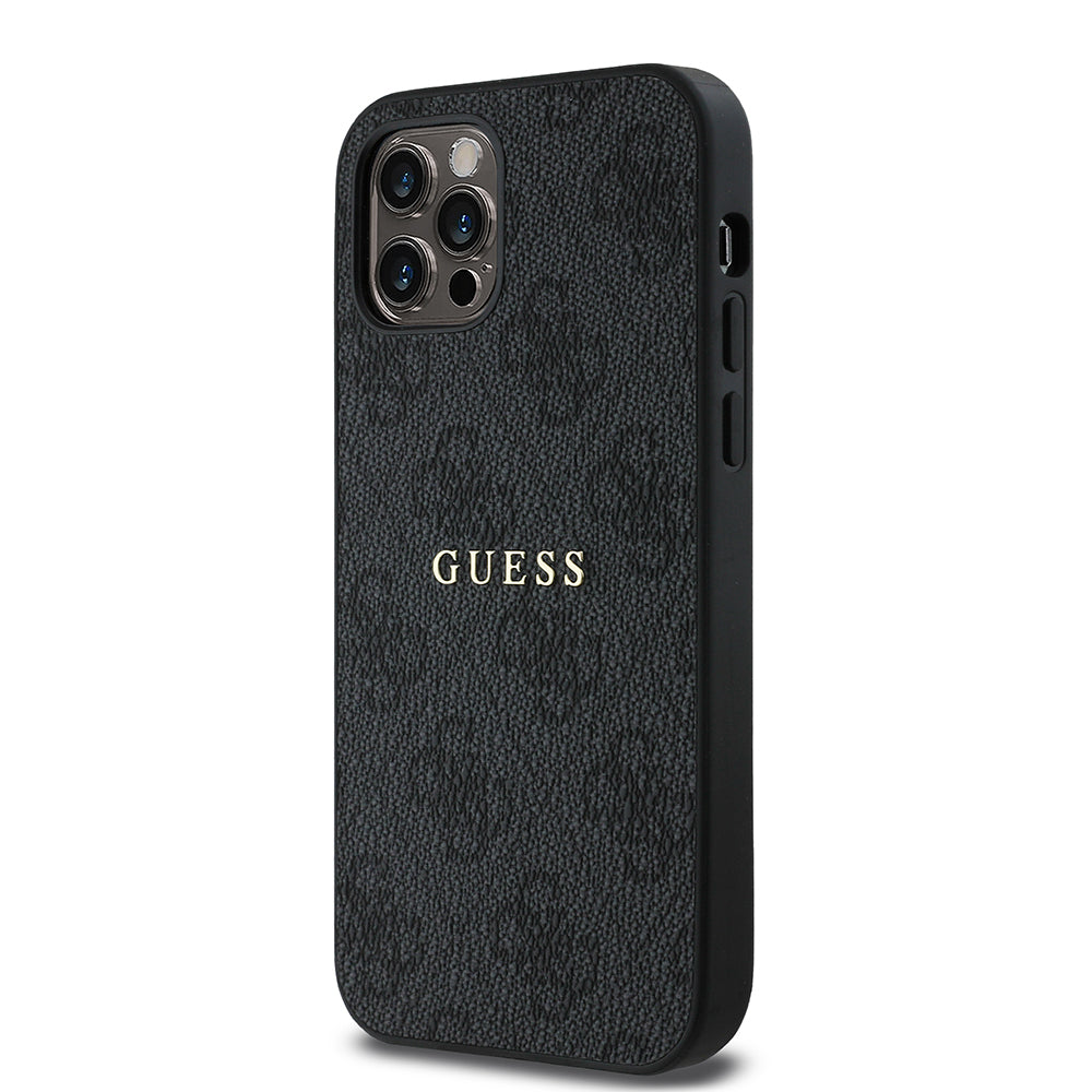 Guess iPhone 12 Pro Orjinal Lisanslı M-safe Şarj Özellikli 4G Desen Yazı Logolu Kılıf