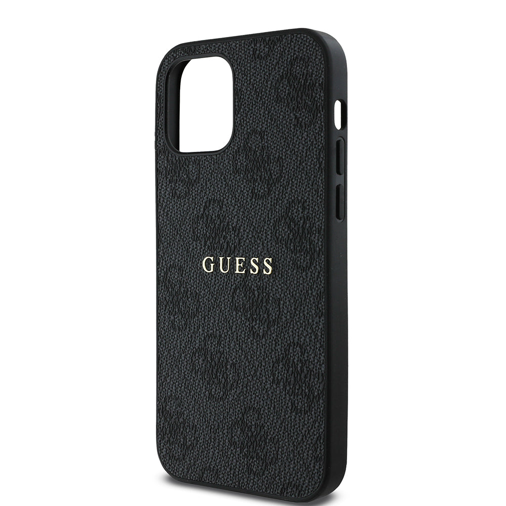 Guess iPhone 12 Pro Orjinal Lisanslı M-safe Şarj Özellikli 4G Desen Yazı Logolu Kılıf