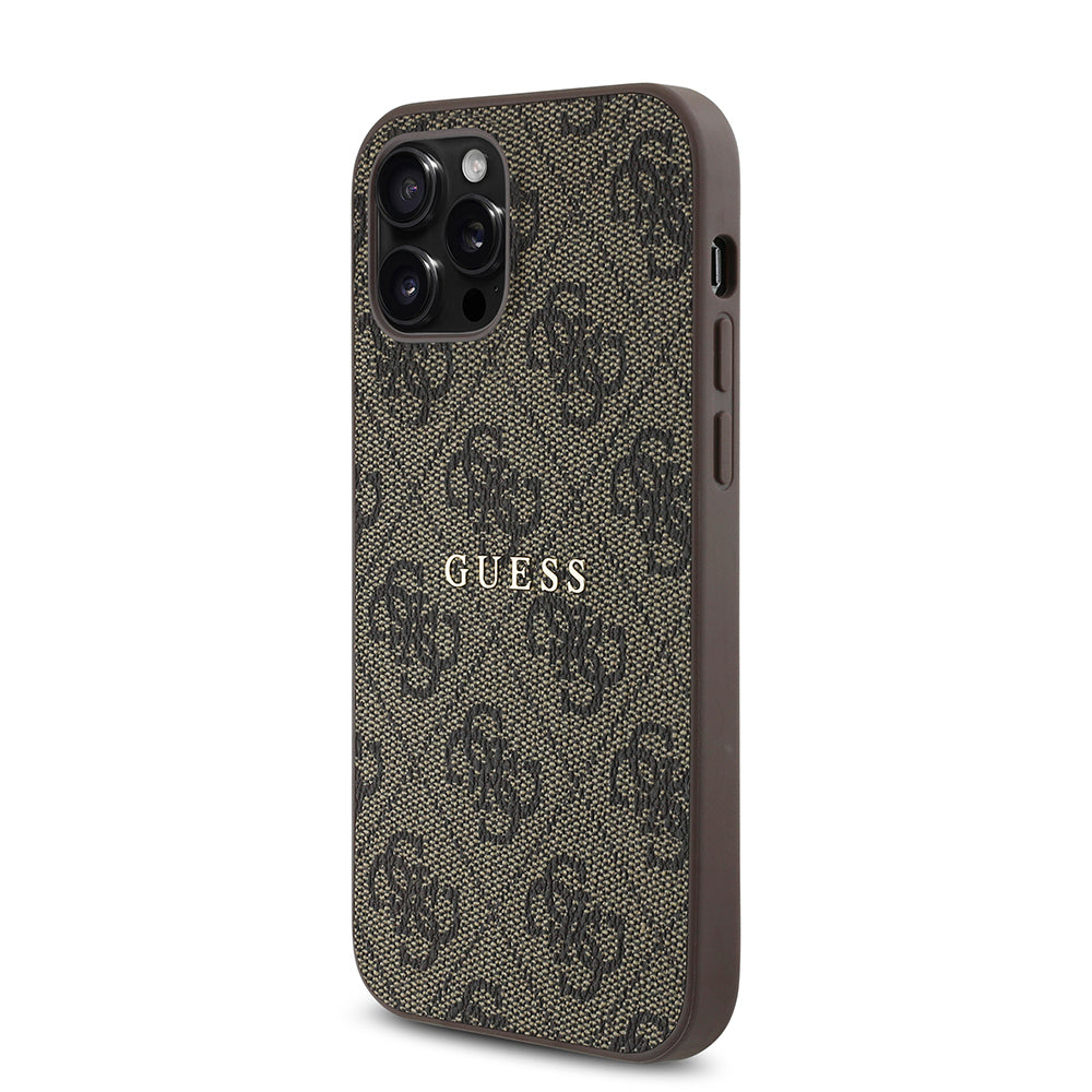 Guess iPhone 12 Pro Orjinal Lisanslı M-safe Şarj Özellikli 4G Desen Yazı Logolu Kılıf