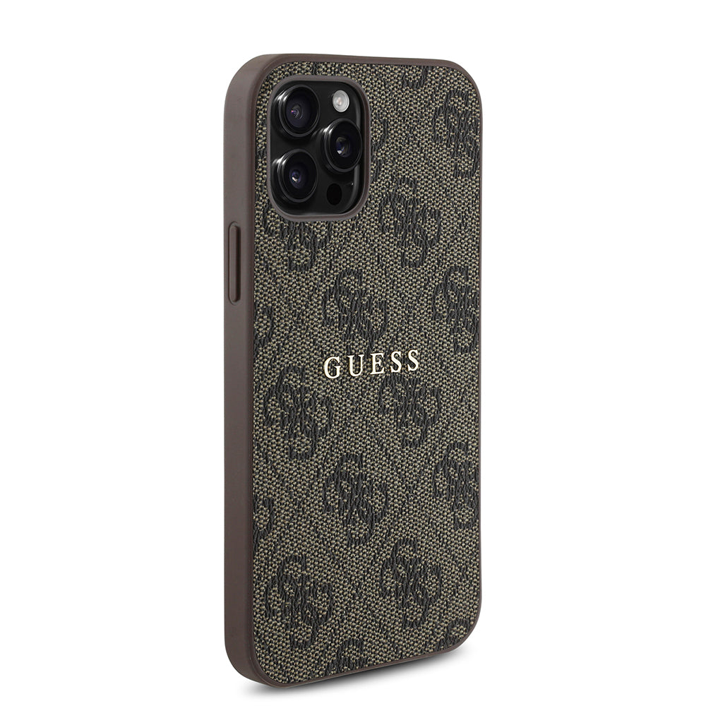 Guess iPhone 12 Pro Orjinal Lisanslı M-safe Şarj Özellikli 4G Desen Yazı Logolu Kılıf