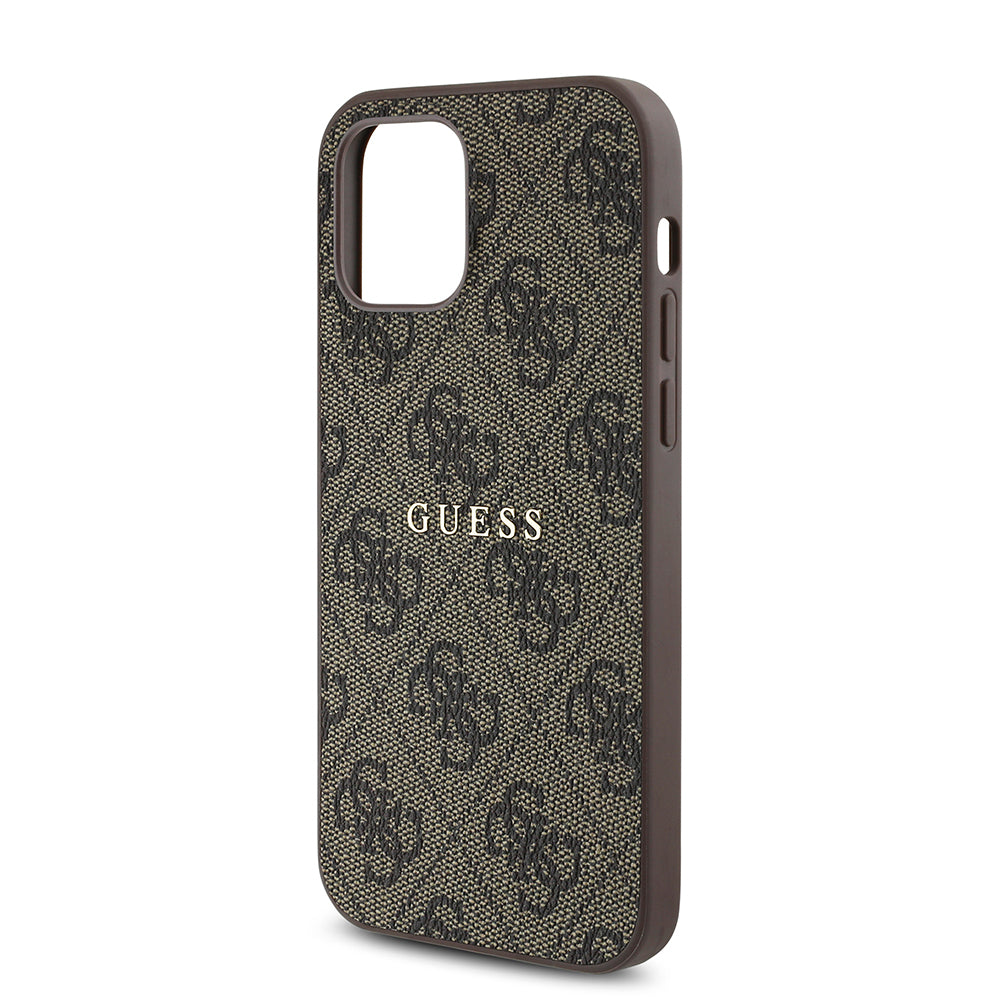 Guess iPhone 12 Pro Orjinal Lisanslı M-safe Şarj Özellikli 4G Desen Yazı Logolu Kılıf