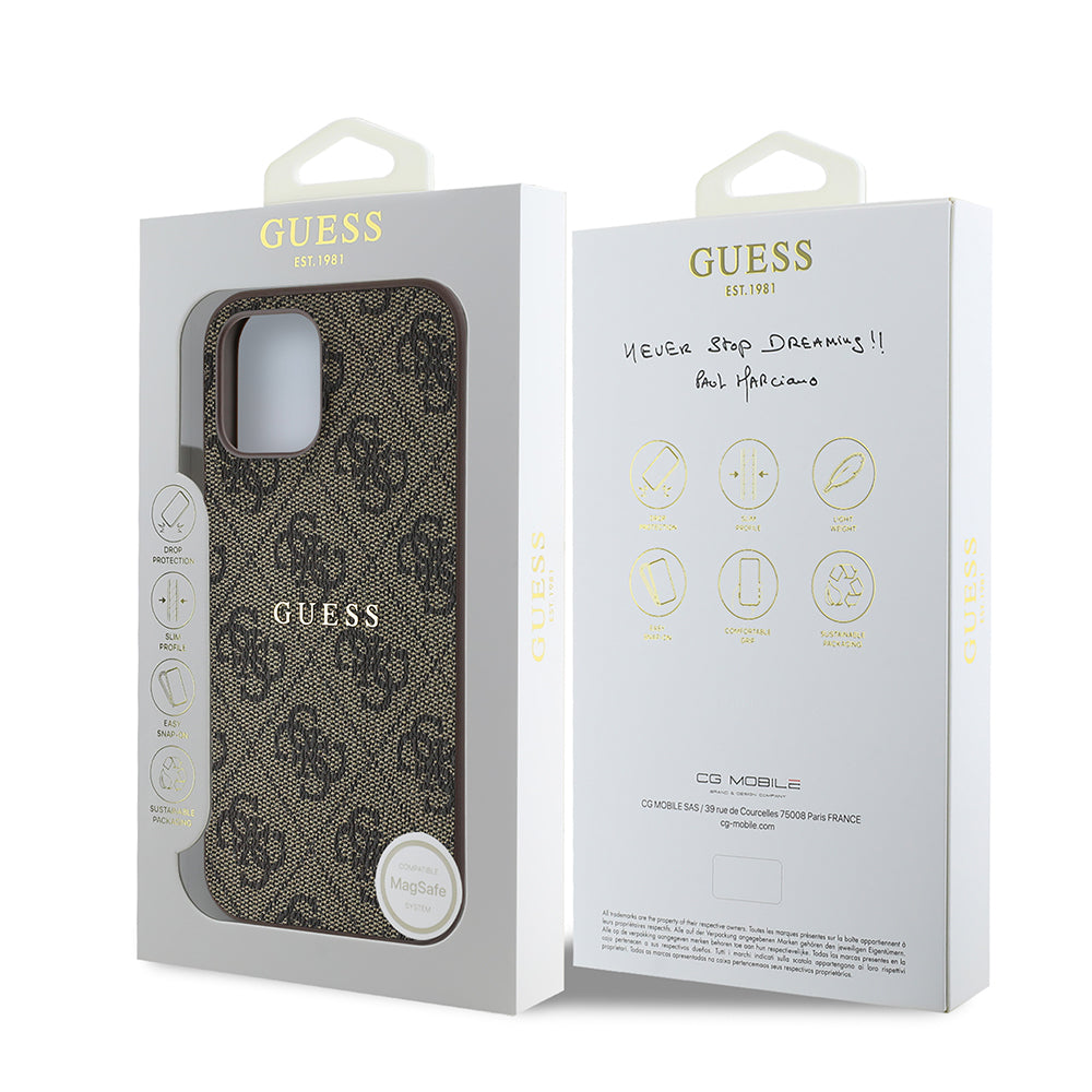 Guess iPhone 12 Pro Orjinal Lisanslı M-safe Şarj Özellikli 4G Desen Yazı Logolu Kılıf