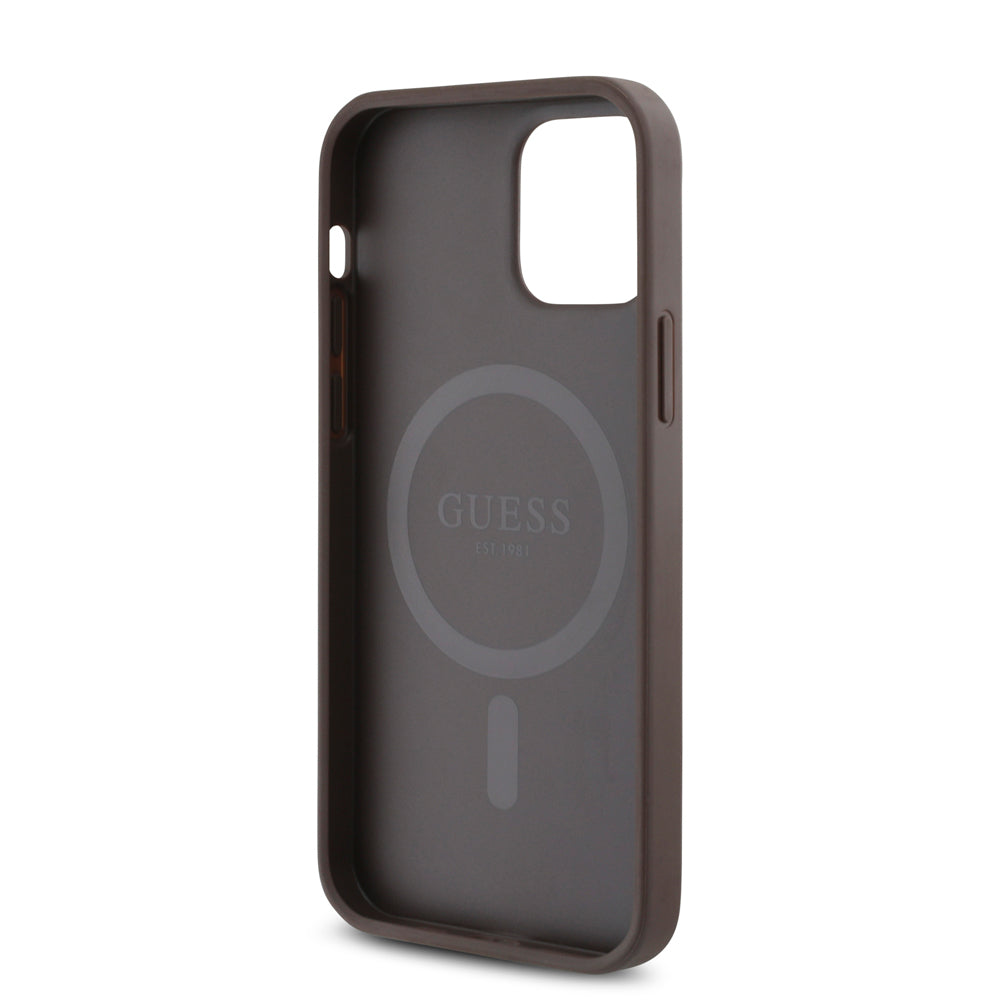 Guess iPhone 12 Pro Orjinal Lisanslı M-safe Şarj Özellikli Small 4G Classic Kılıf
