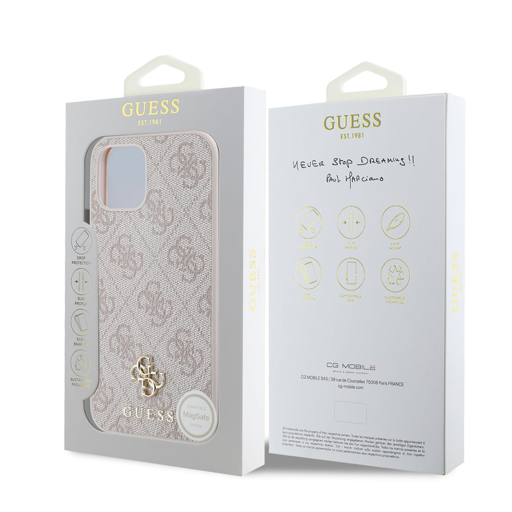 Guess iPhone 12 Pro Orjinal Lisanslı M-safe Şarj Özellikli Small 4G Classic Kılıf