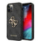 Guess iPhone 12 Pro Max Orjinal Lisanslı PU Deri Büyük Metal Logo Dizaynlı Kılıf