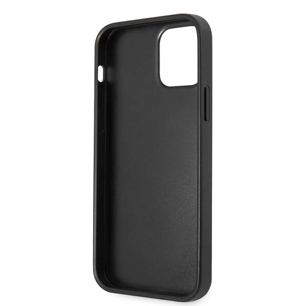 Guess iPhone 12 Pro Max Orjinal Lisanslı PU Deri Büyük Metal Logo Dizaynlı Kılıf