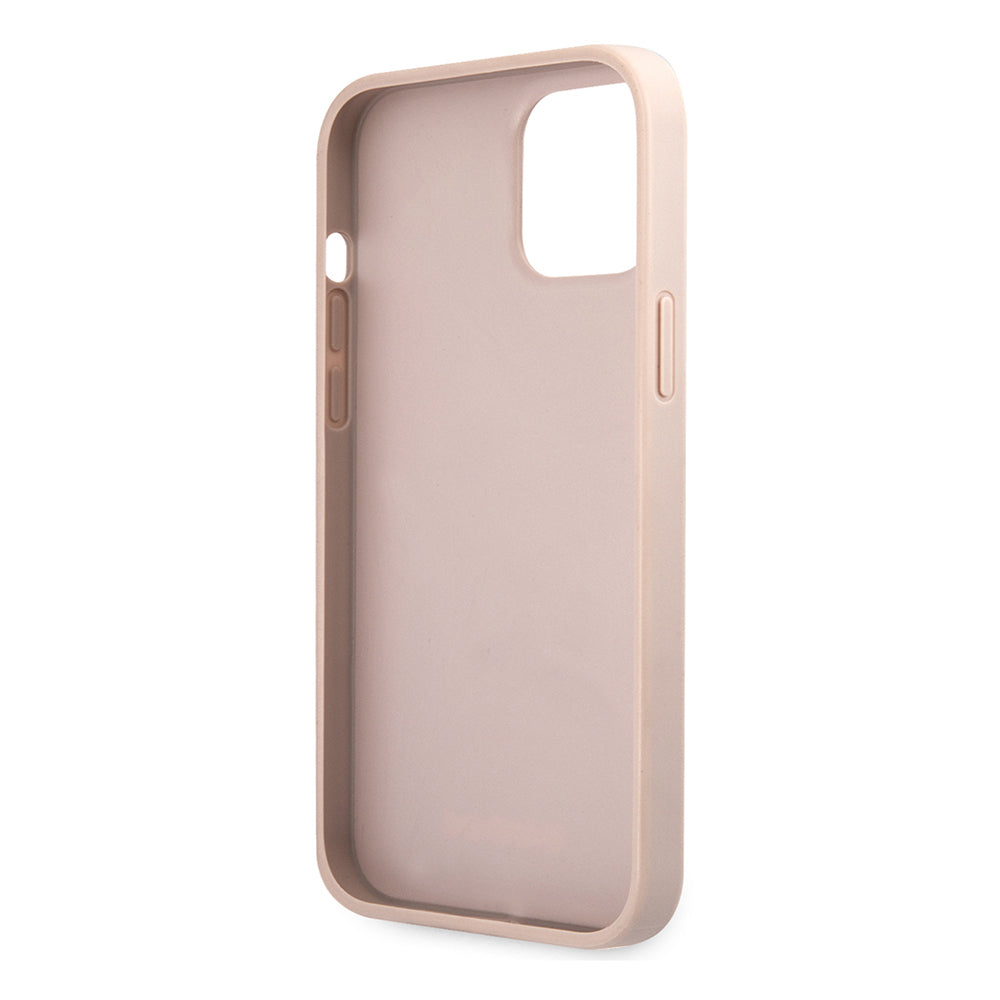 Guess iPhone 12 Pro Max Orjinal Lisanslı PU Deri Büyük Metal Logo Dizaynlı Kılıf