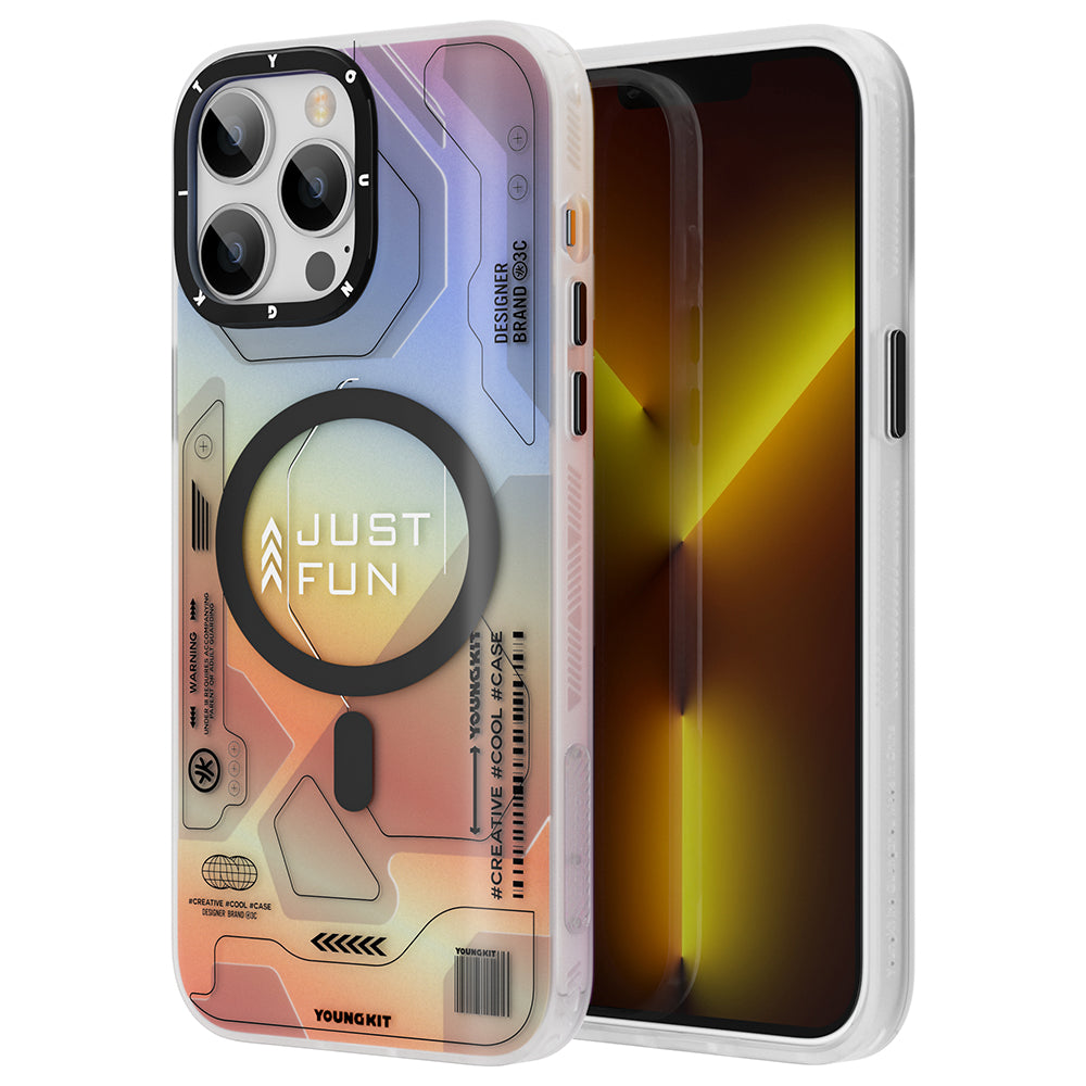 YoungKit Metaverse Serisi iPhone 12 Pro Max Kılıf M-safe Şarj Özellikli Telefon Kılıfı - 1