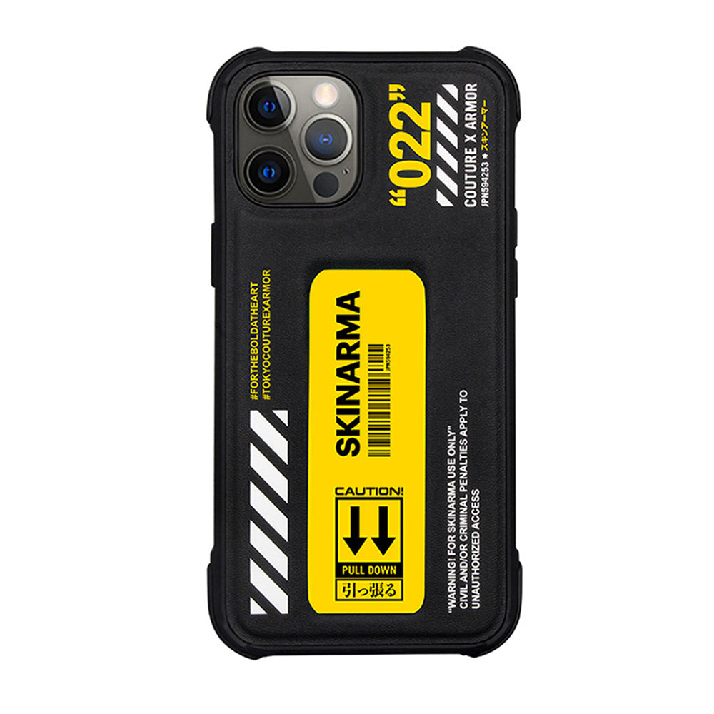 SkinArma iPhone 12 Pro Max Standlı Deri Görünümlü Shingoki Telefon Kılıfı
