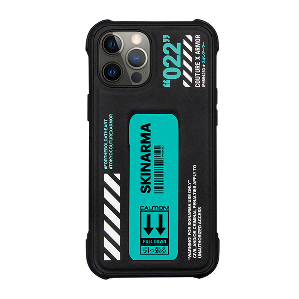 SkinArma iPhone 12 Pro Max Standlı Deri Görünümlü Shingoki Telefon Kılıfı