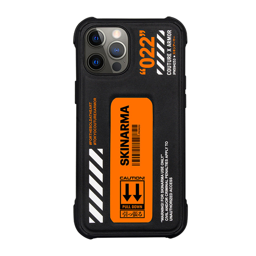 SkinArma iPhone 12 Pro Max Standlı Deri Görünümlü Shingoki Telefon Kılıfı