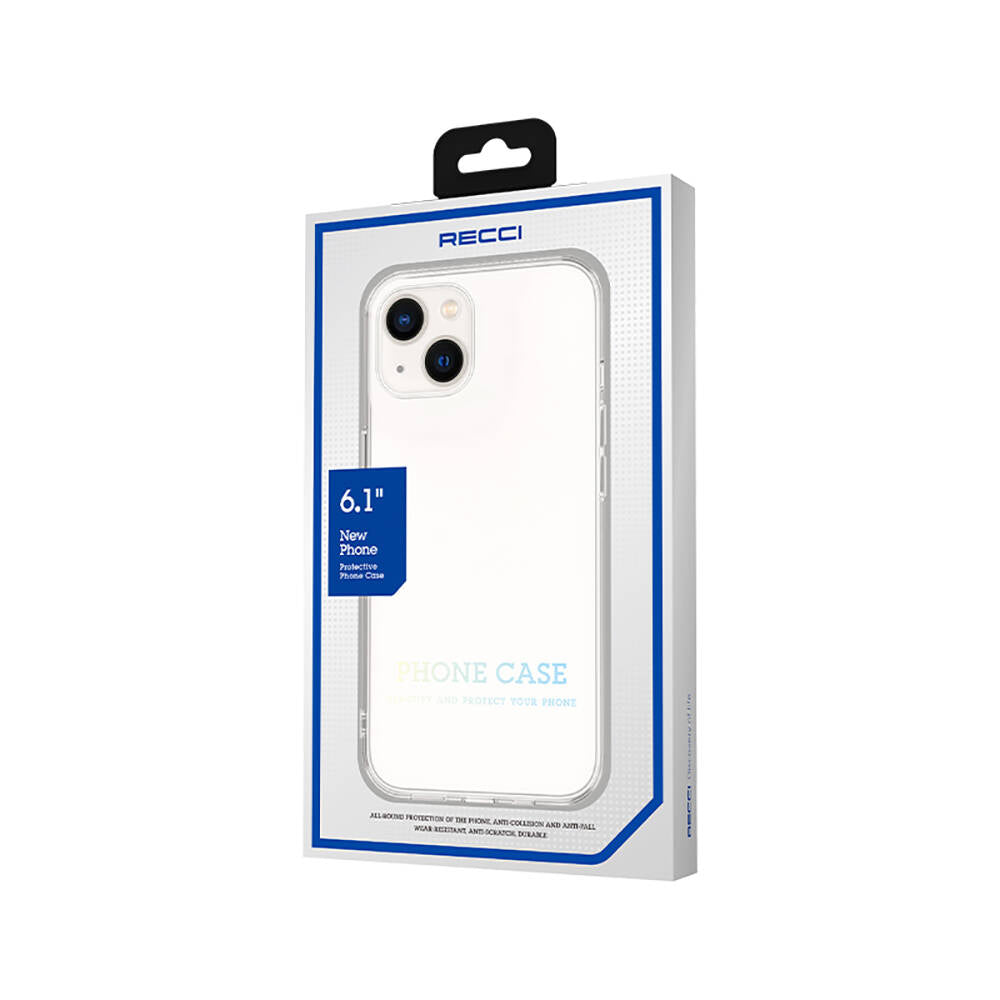 Recci Clarity Serisi iPhone 13 Airbagli Şeffaf Darbe Emici Silikon Tasarımlı Kılıf