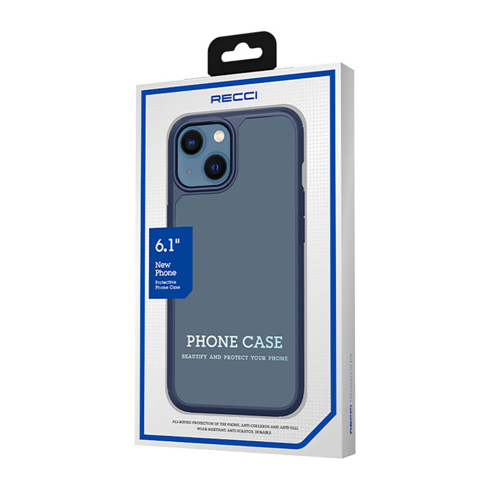 Recci Jazz Serisi iPhone 13 Airbagli TPU Kenar Mat Arka Yüzey Kılıf