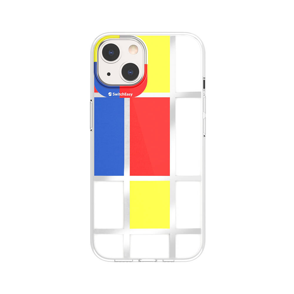 Switcheasy Artist Mondrian iPhone 13 Çift IMD Baskılı Lisanslı Kılıf