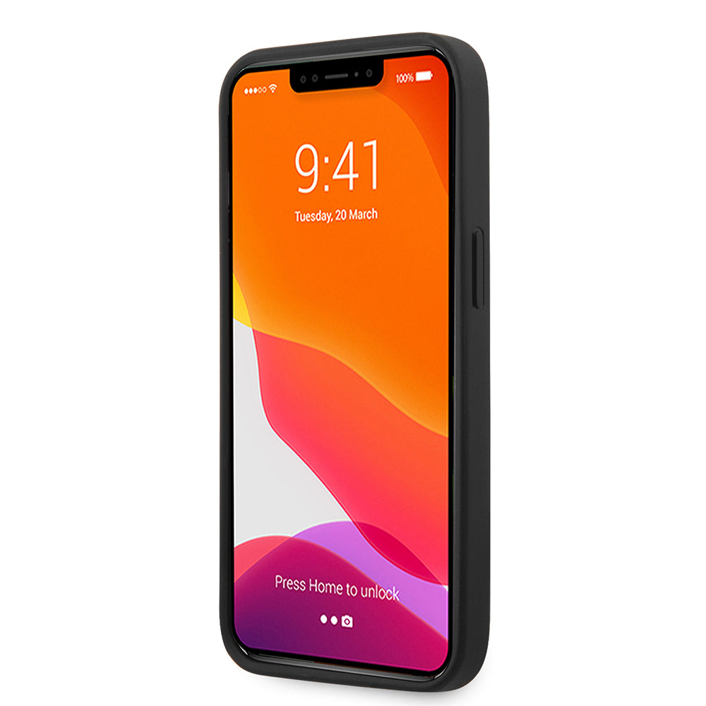 Ferrari iPhone 13 Orjinal Lisanslı PU Deri Ve Karbon Dizayn Telefon Kılıfı