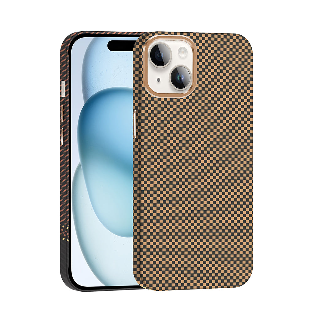 Cepax iPhone 13 M-safe Şarj Özellikli Karbon Fiber Görünümlü Gros Kılıf