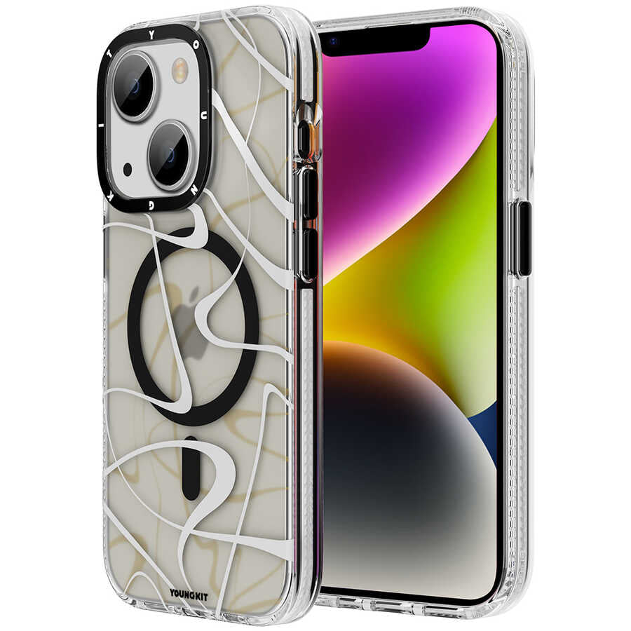 Youngkit Water-Ink Serisi iPhone 13 Magsafe Şarj Özellikli Telefon Kılıfı - 1