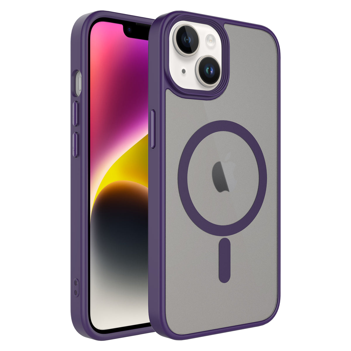Cepax Matte Magsafe iPhone 13 Mat Arka Yüzey Kablosuz Şarj Özellikli Telefon Kılıfı - 1
