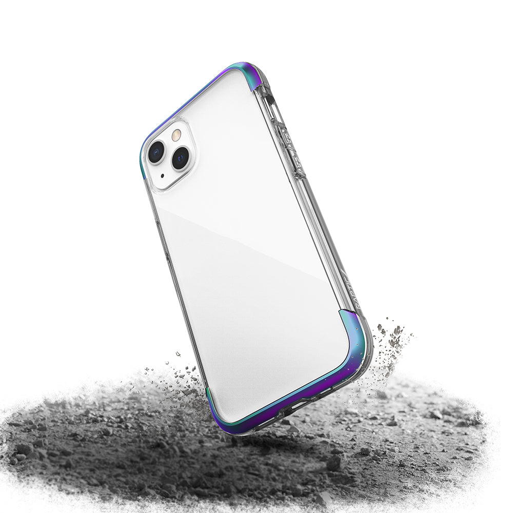Raptic Air Serisi iPhone 13 Kılıf Airbag Tasarımlı Metal Köşelikli Şeffaf Kılıf