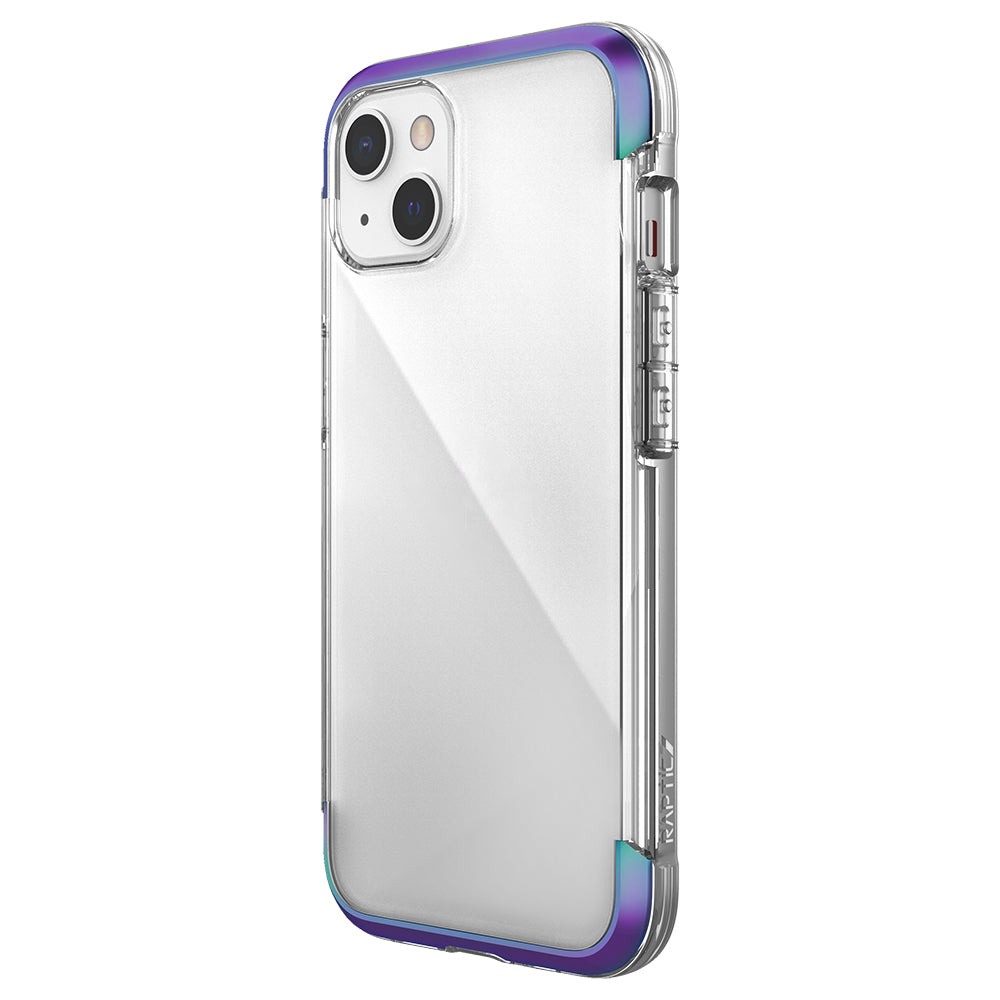Raptic Air Serisi iPhone 13 Kılıf Airbag Tasarımlı Metal Köşelikli Şeffaf Kılıf