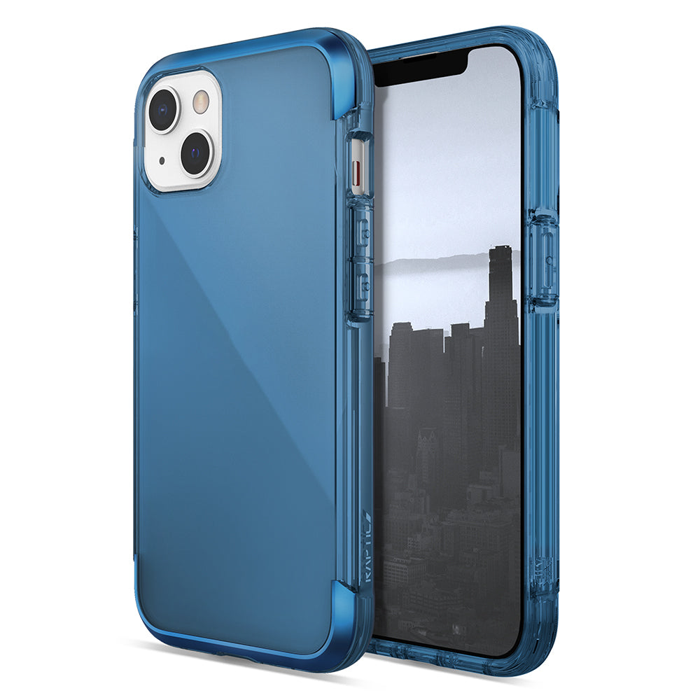 Raptic Air Serisi iPhone 13 Kılıf Airbag Tasarımlı Metal Köşelikli Şeffaf Kılıf