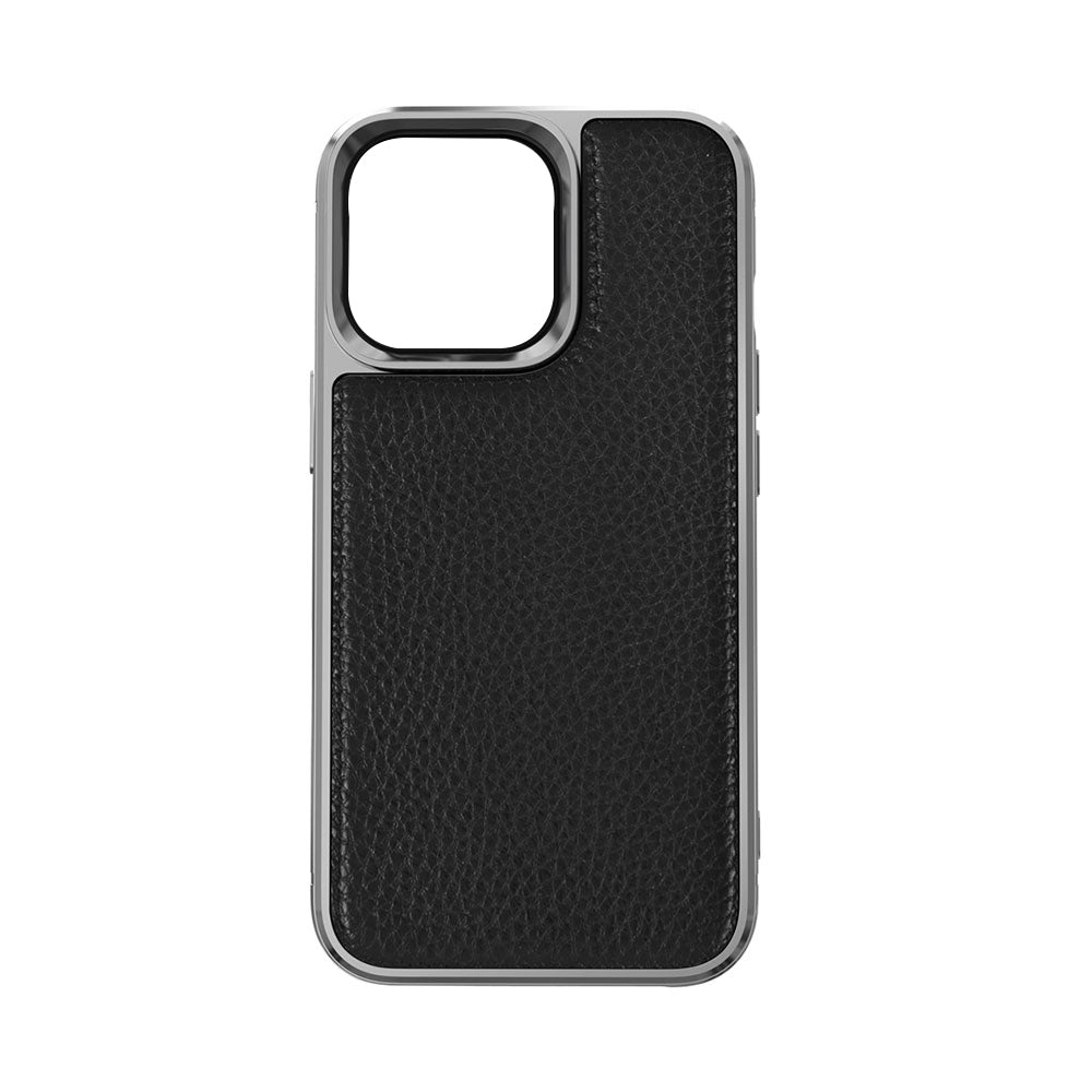 Wiwu Genuine iPhone 13 Leather Silver Calfskin Orjinal Deri Telefon Kılıfı