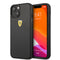 Ferrari iPhone 13 Mini Orjinal Lisanlı Klasik Metal Logolu Karbon Dizayn Kılıf
