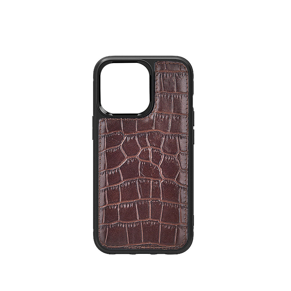 Wiwu Croco Pattern Calfskin iPhone 13 Mini Orjinal Deri Telefon Kılıfı