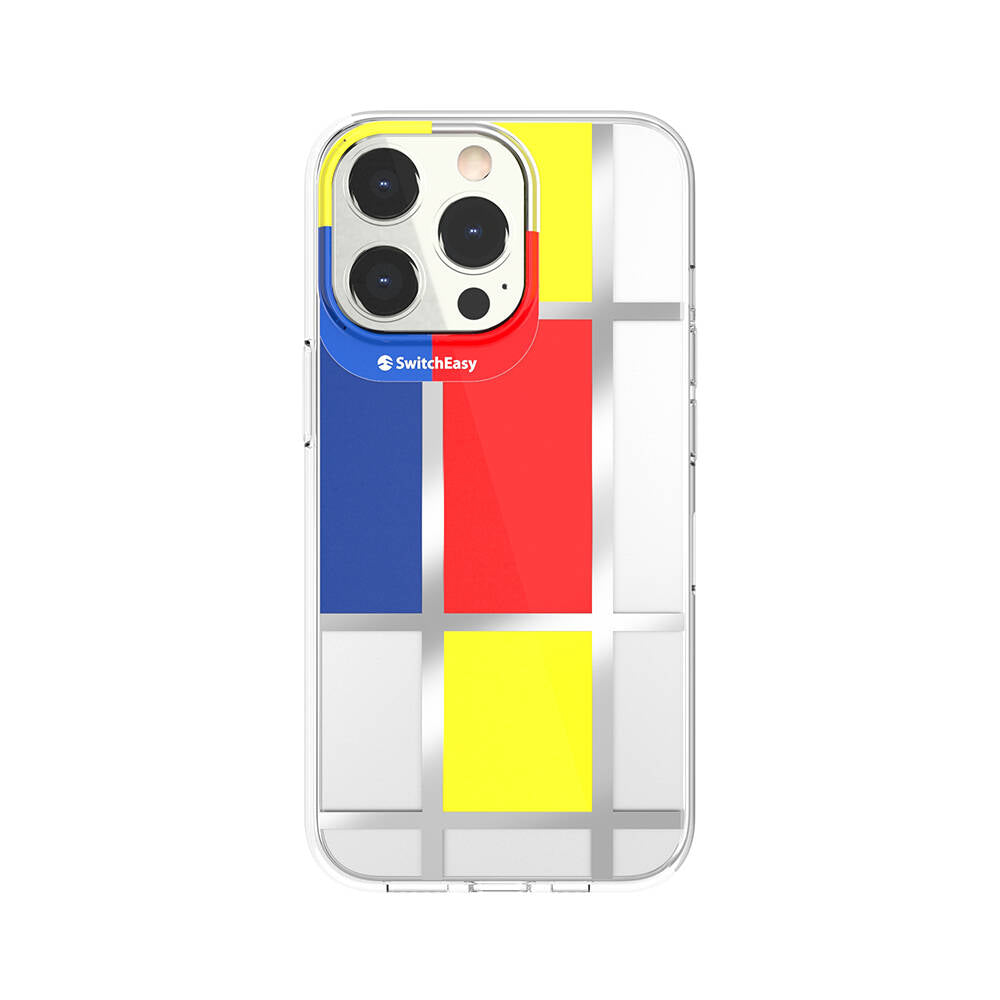 Switcheasy Artist Mondrian iPhone 13 Pro Çift IMD Baskılı Lisanslı Kılıf