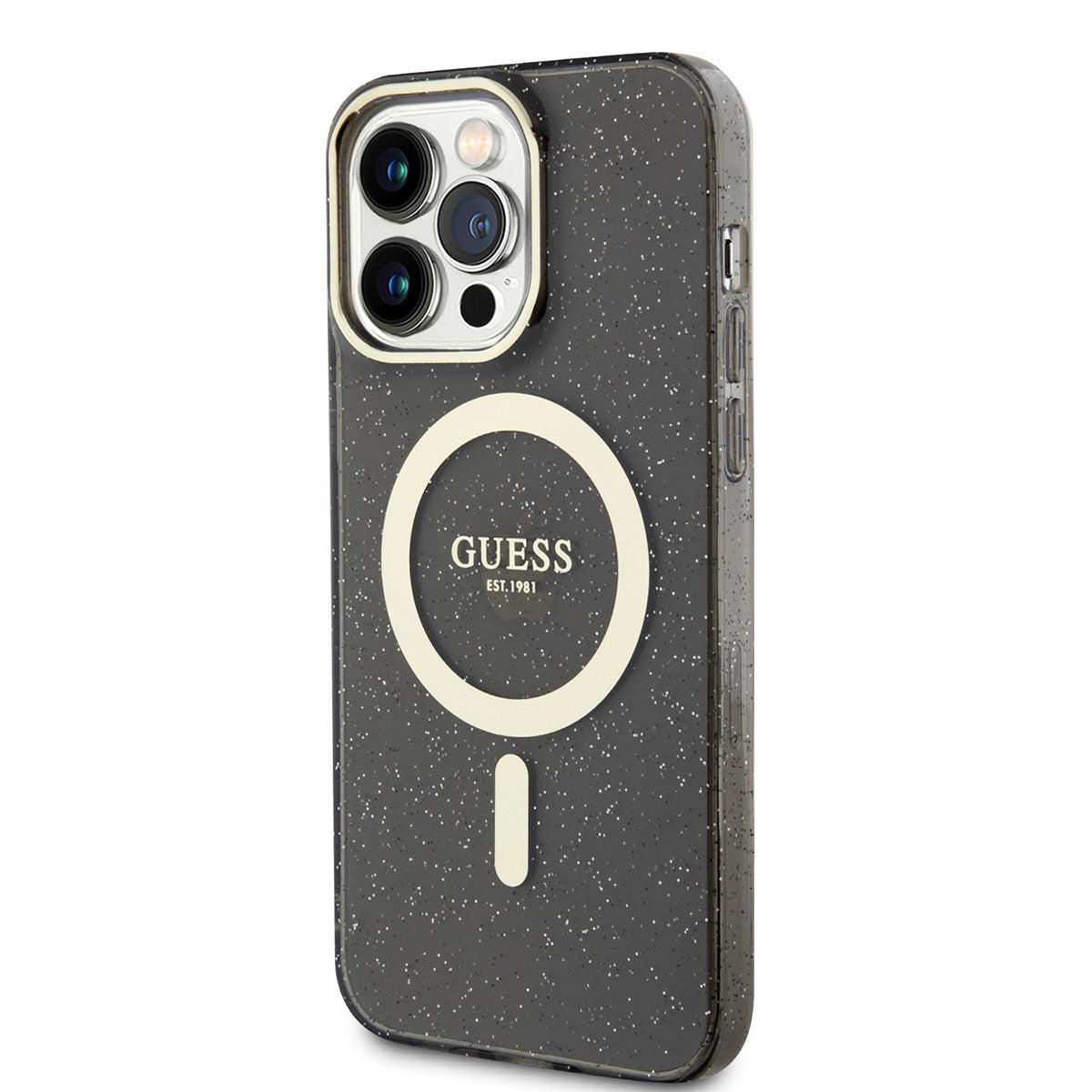 Guess iPhone 13 Pro Magsafe Şarj Özellikli Glitter Telefon Kılıfı