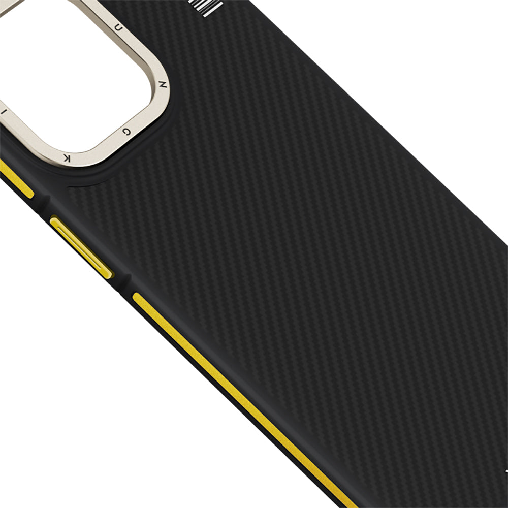 YoungKit 600D iPhone 13 Pro Kılıf M-safe Şarj Özellikli Kevlar Kılıf