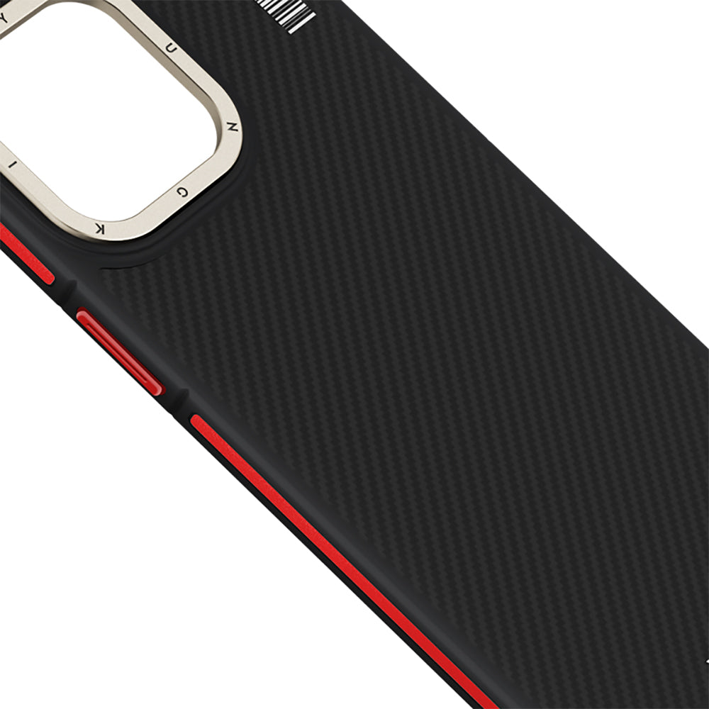 YoungKit 600D iPhone 13 Pro Kılıf M-safe Şarj Özellikli Kevlar Kılıf