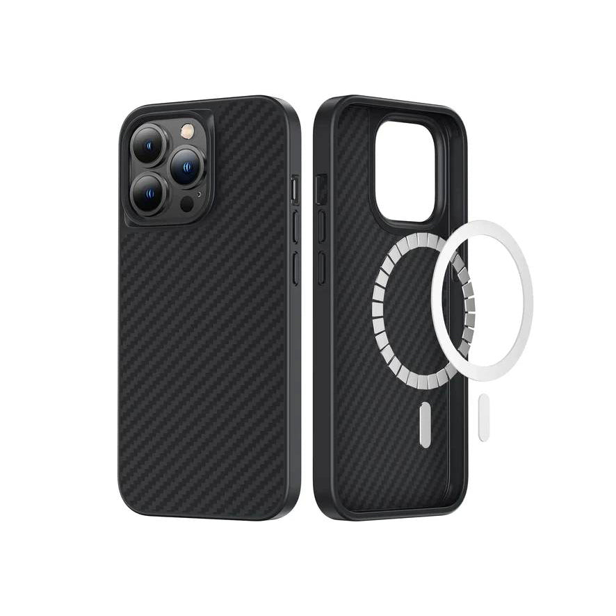iPhone 13 Pro Kılıf M-safe Özellikli Karbon Fiber Benks Essential Kevlar Kılıf - 2