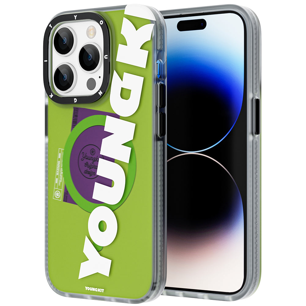 Youngkit Binfen Serisi iPhone 13 Pro Kılıf M-safe Şarj Özellikli Yazı Temalı Kılıf - 1