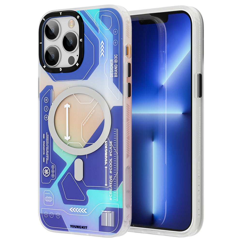 iPhone 13 Pro Kılıf M-safe Şarj Özellikli YoungKit Metaverse Serisi Kılıf - 1