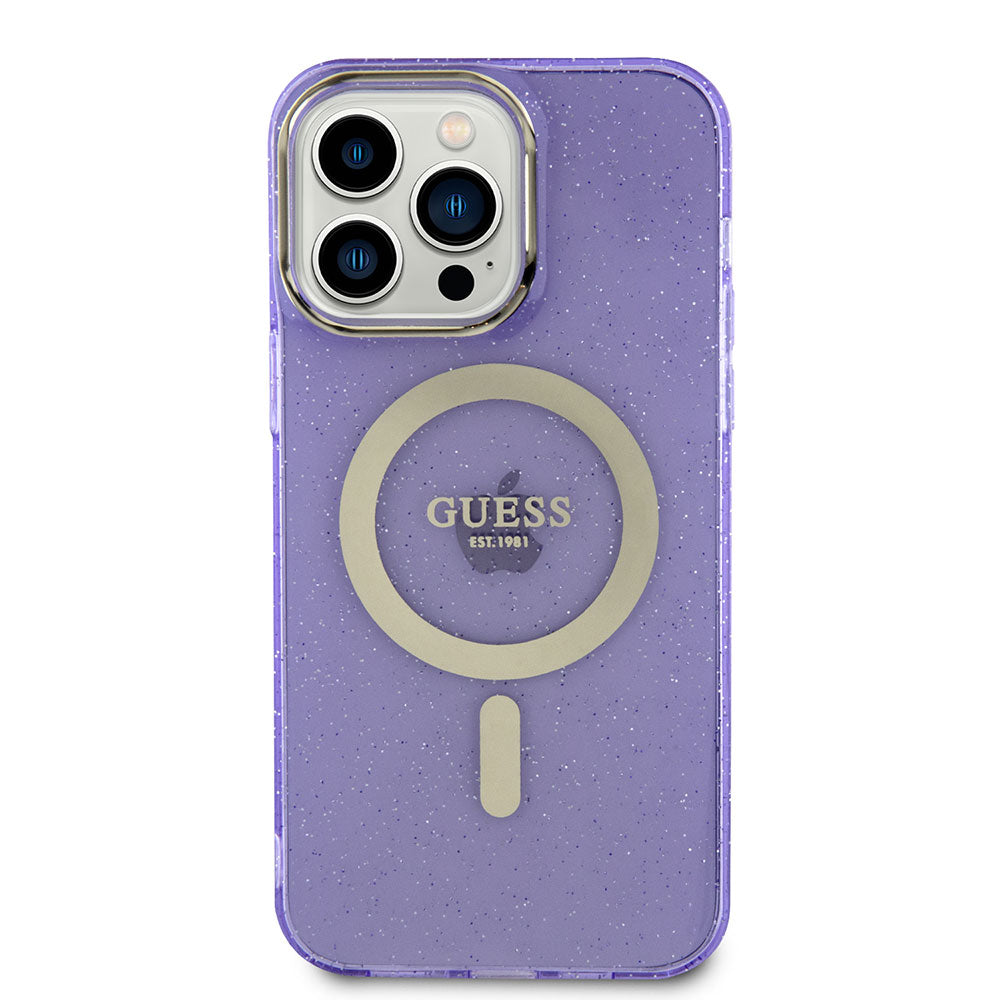 Guess iPhone 13 Pro Max Magsafe Şarj Özellikli Glitter Telefon Kılıfı