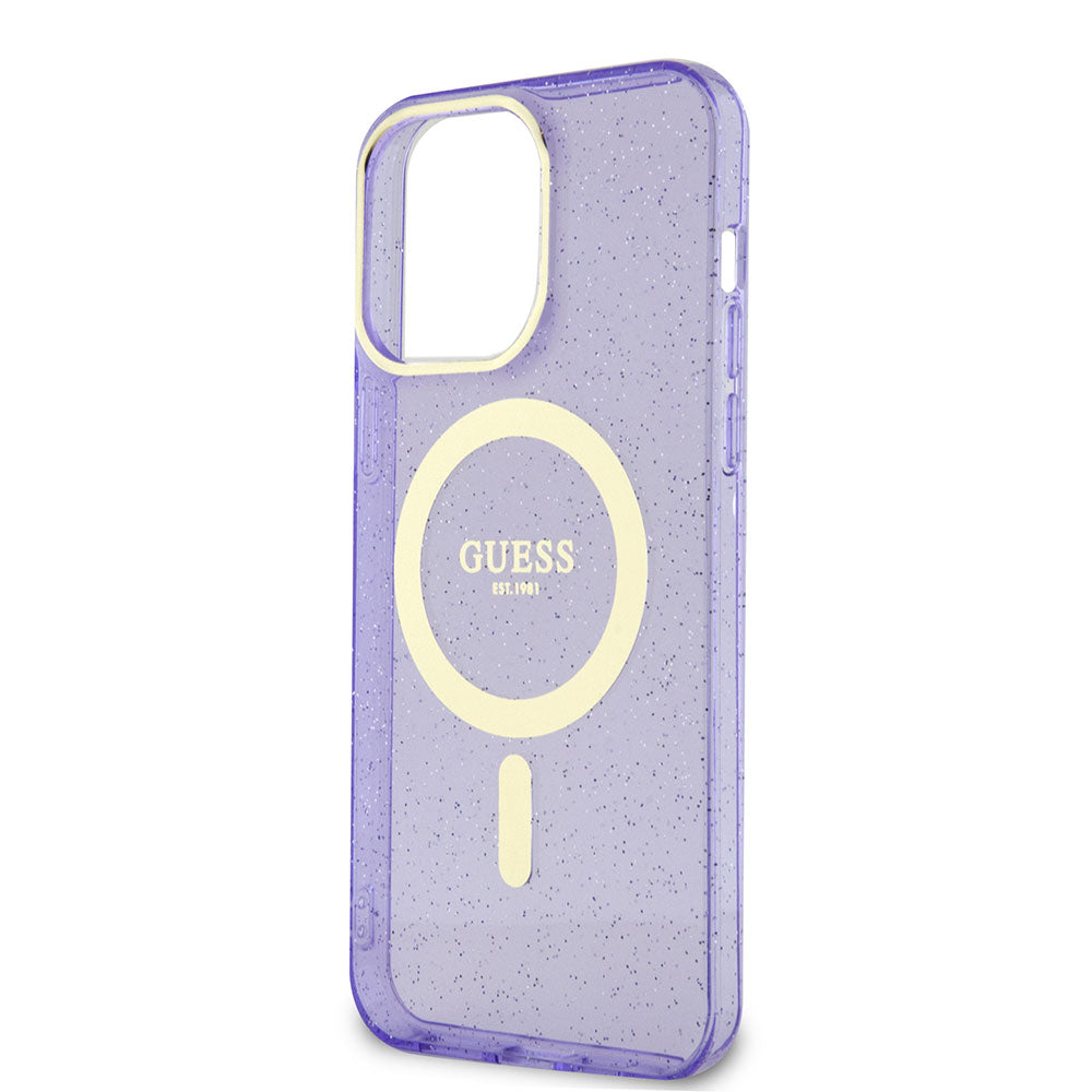 Guess iPhone 13 Pro Max Magsafe Şarj Özellikli Glitter Telefon Kılıfı