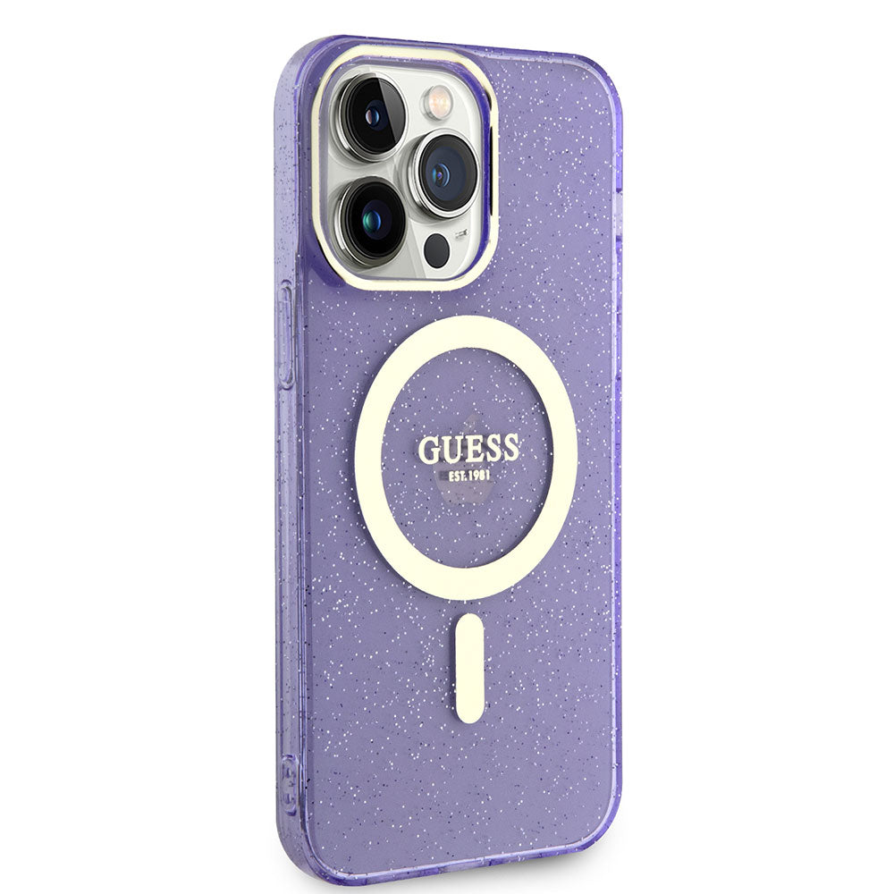 Guess iPhone 13 Pro Magsafe Şarj Özellikli Glitter Telefon Kılıfı