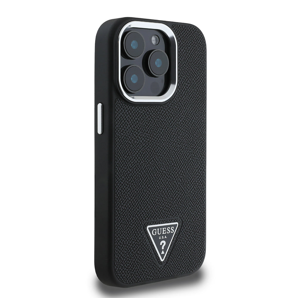 Guess iPhone 13 Pro Max Orjinal Lisanslı Magsafe Grained Triangle Kılıf
