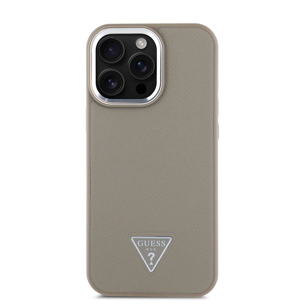 Guess iPhone 13 Pro Max Orjinal Lisanslı Magsafe Grained Triangle Kılıf