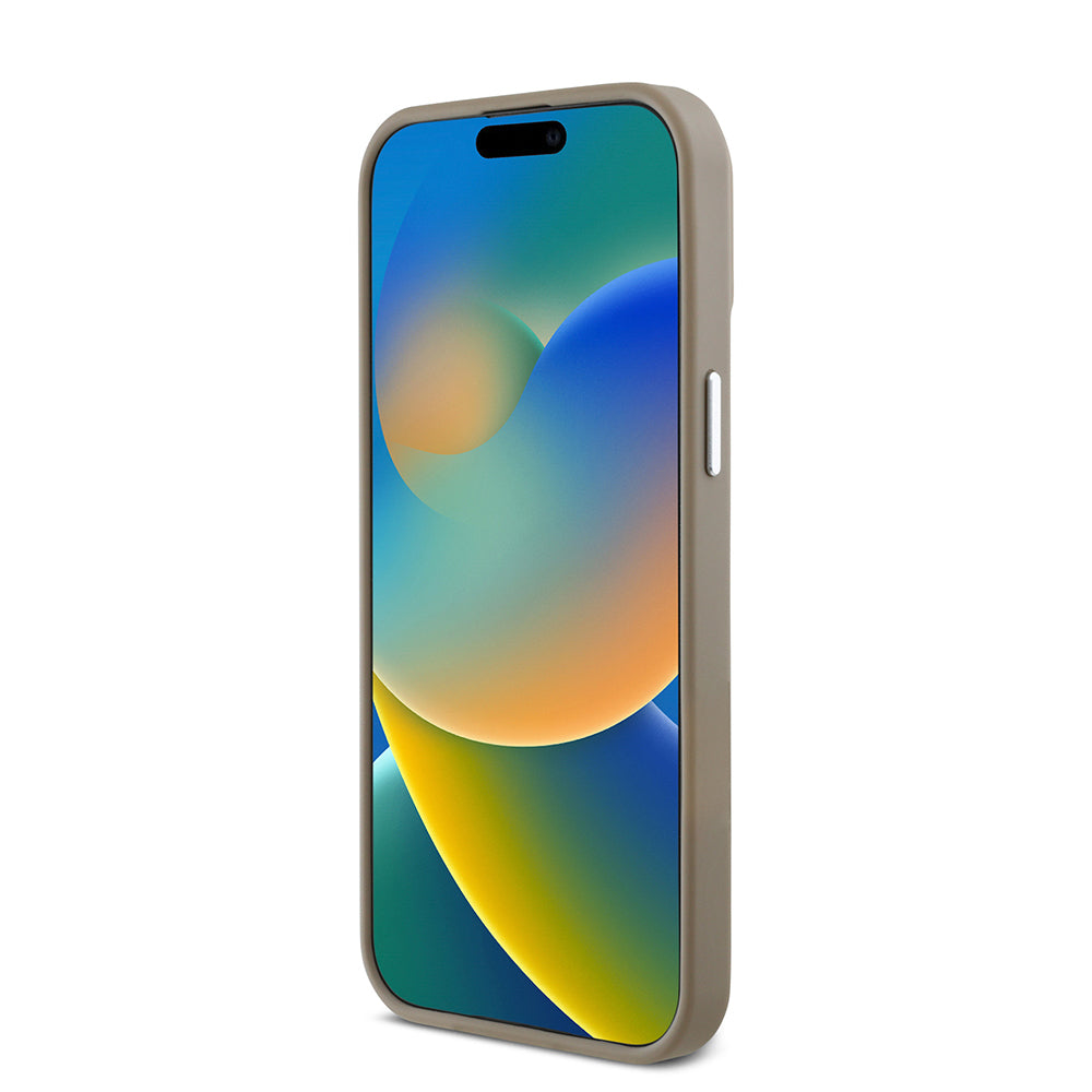 Guess iPhone 13 Pro Max Orjinal Lisanslı Magsafe Grained Triangle Kılıf