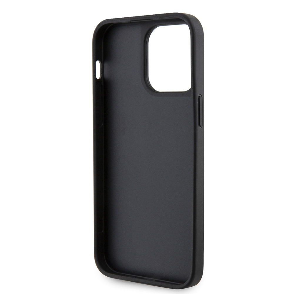 Guess iPhone 13 Pro Max Orjinal Lisanslı Taşlı Arka Yüzey Üçgen Logolu Telefon Kılıfı