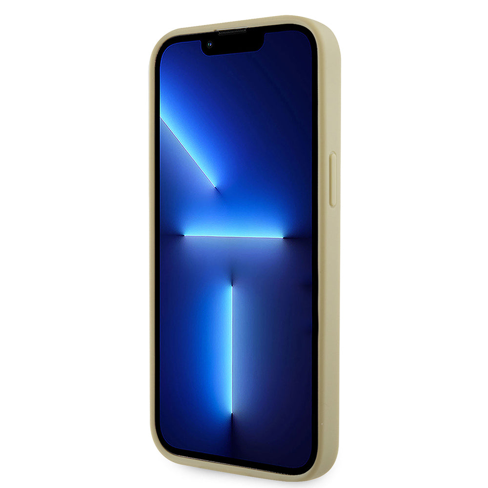 Guess iPhone 13 Pro Max Orjinal Lisanslı Taşlı Arka Yüzey Üçgen Logolu Telefon Kılıfı
