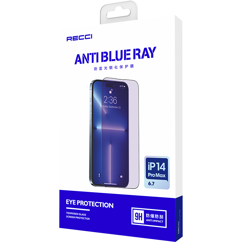 Recci iPhone 13 Pro Max Anti-Blue Light Cam Ekran Koruyucu